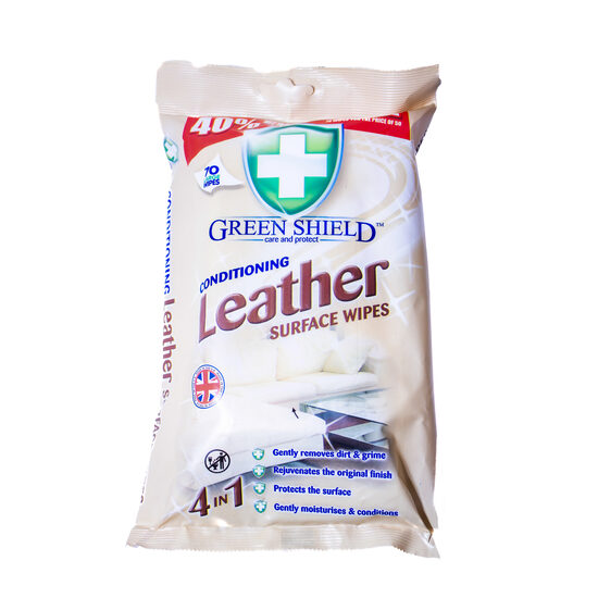 Green Shield mitrās salvetes ādas virsmām, 70 gab.