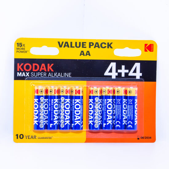 Kodak Xtralife alkaline baterijas AA 4+4
