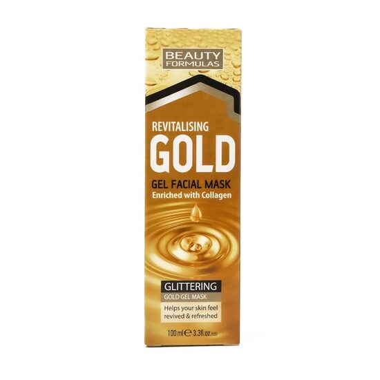 Beauty Formulas Revitalising Gold sejas gēla maska ar kolagēnu (100 ml)
