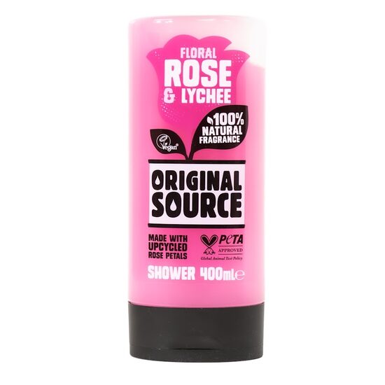 Oriģinālais avots Floral Rose & Lychee – dušas želeja (400 ml)