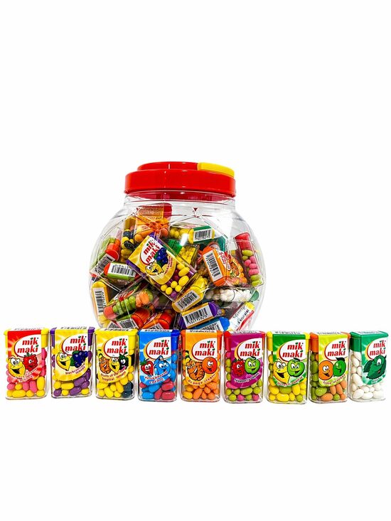 Krāsainās konfektes “Mik Maki” dažādās garšās