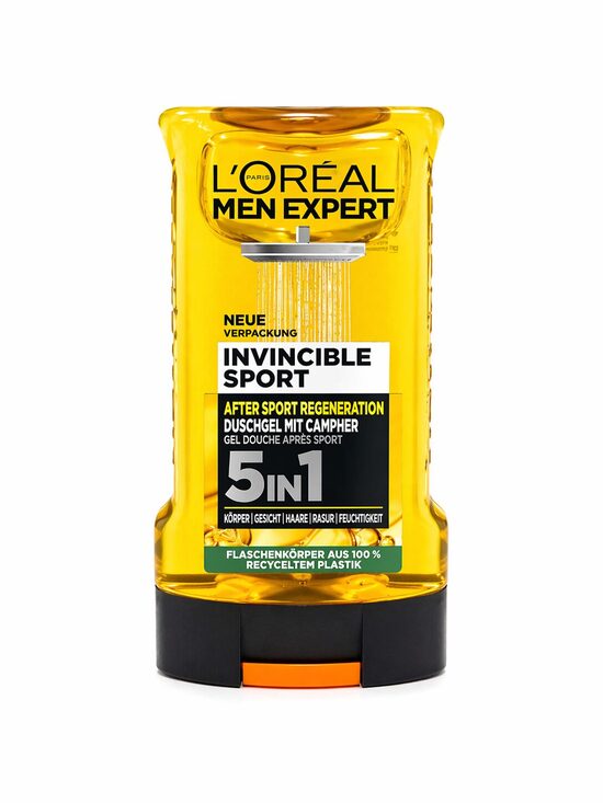 L’Oréal Men Expert Invincible Sport 5-in-1 dušas gels ar kamparu 300 ml