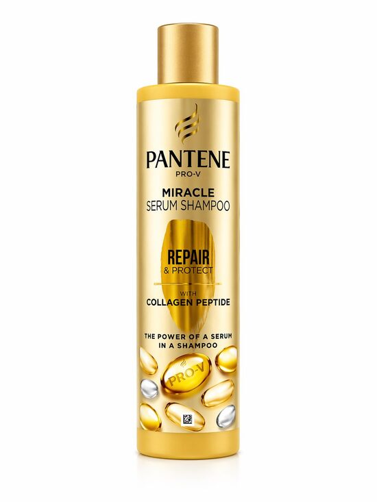 Pantene Pro-V Miracle Serum Shampoo Repair & Protect ar kolagēna peptīdiem