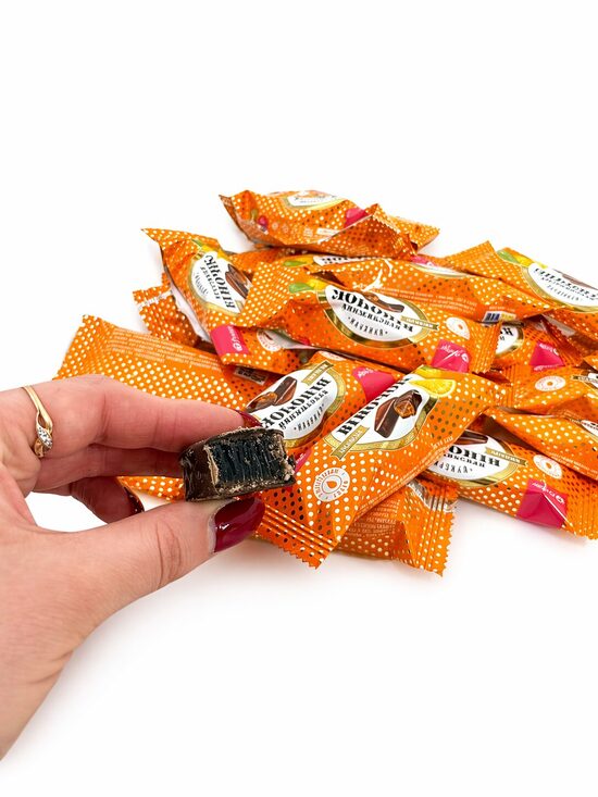 Šokolādes konfektes ar apelsīna želejas pildījumu 1kg
