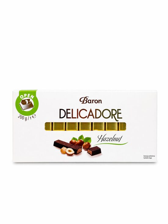 Baron Delicadore Hazelnut ar bagātīgu lazdu riekstu garšu