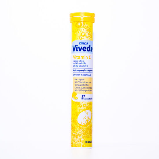 Elkos Vivede putojošās tabletēs — Vitamīns C + D3 + Cinks + Selēns, 17 gab.
