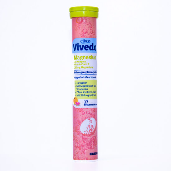 Elkos Vivede Magnesium Brausetabletten, 17 gab. ( greipfrūtu garša)