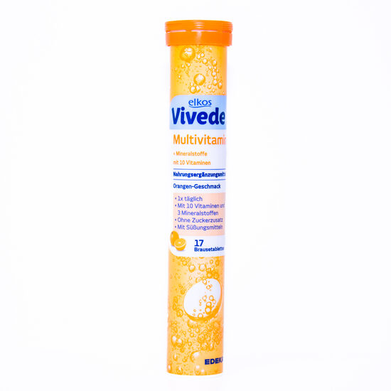 Elkos Vivede šķīstošie multivitamīni Brausetabletten Multivitamin – 17 tabletes