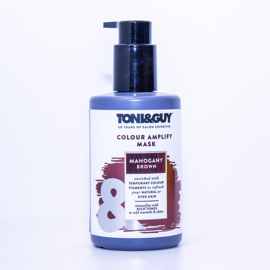 Toni & Guy Colour Amplify matu maska – Mahogany Brown, 200 ml