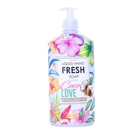 Šķidrās roku ziepes Fresh Coco Love ar kokosriekstu aromātu