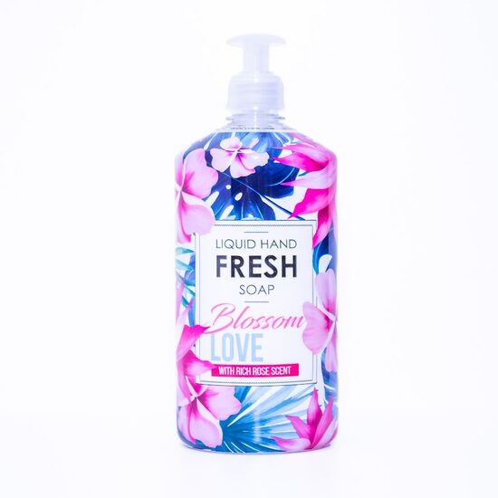 Šķidrās roku ziepes Fresh Blossom Love ar rožu aromātu