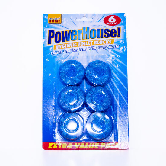 Power House tualetes bloki skalojamai kastei – zils, 6 gab