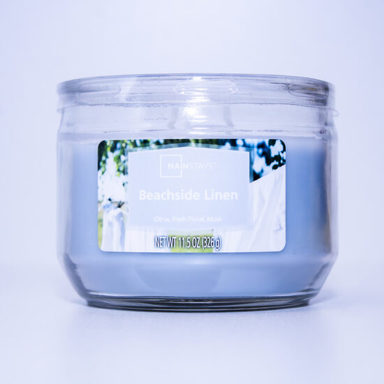 Aromātiskā svece “Beachside Linen” – 326 g, 3 degļi
